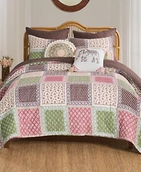 Greenland Home Fashions Priya Patchwork Print 3 Pc. Quilt Sets