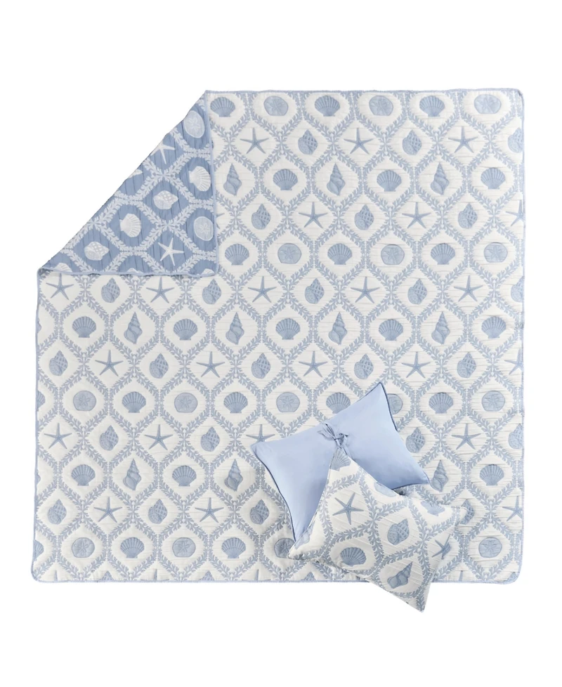 Greenland Home Fashions Laguna Reversible 3-Pc. Coverlet Set, Full/Queen