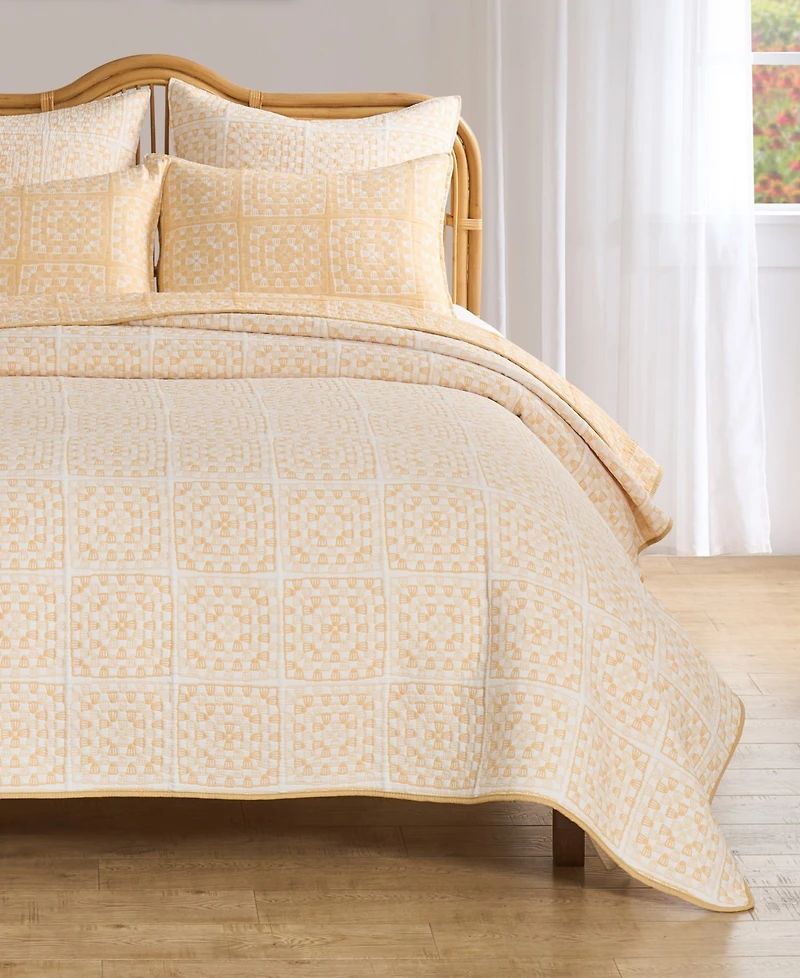 Greenland Home Fashions Granny Squares Reversible 3-Pc. Coverlet Set, Full/Queen