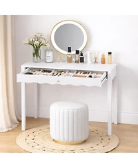 Flynama Vanity Desk with Drawer Modern Style for Bedroom and Dressing Room Organization