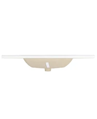 Busdays 35.6" White Ceramic Basin, Only Ceramic Sink, Without Cabinet