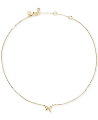 kate spade new york Girlie Pearlie Cubic Zirconia Mini Bow Pendant Necklace