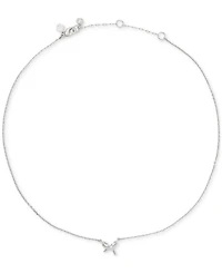 kate spade new york Girlie Pearlie Cubic Zirconia Mini Bow Pendant Necklace