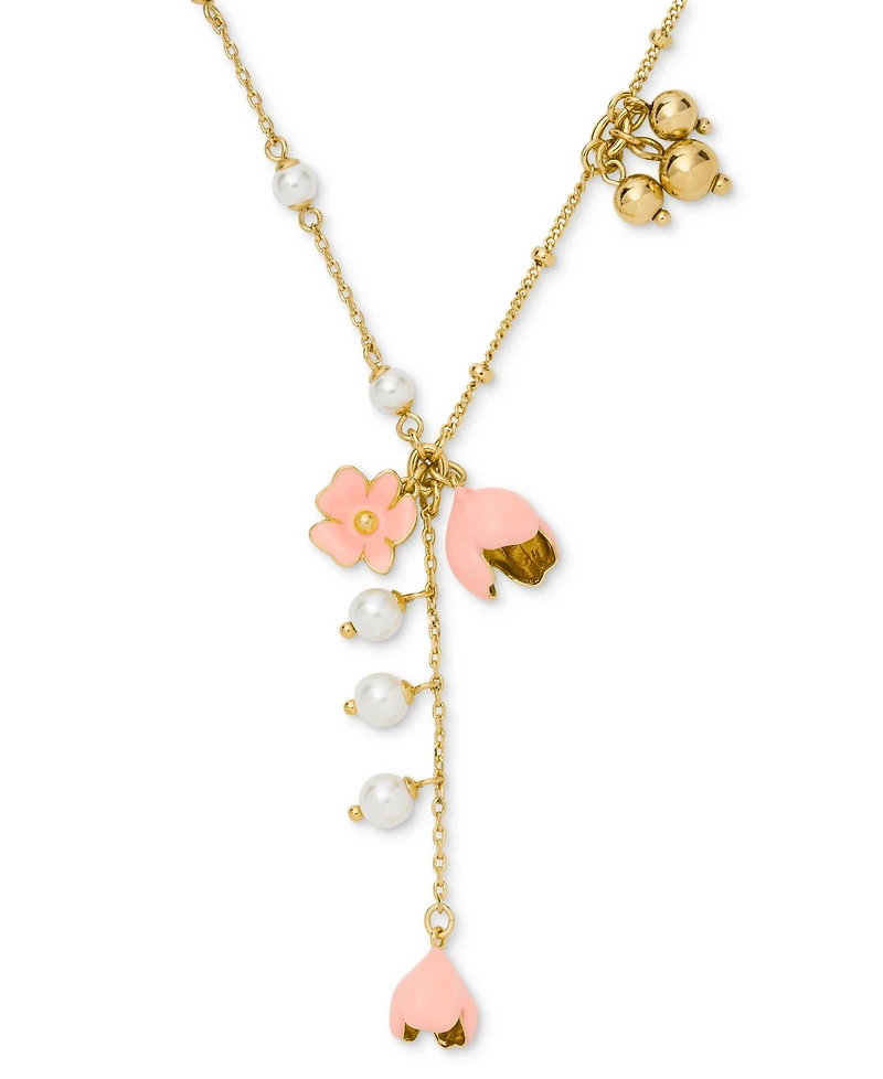 kate spade new york Golden Bloom Glass & Cubic Zirconia Y-Necklace