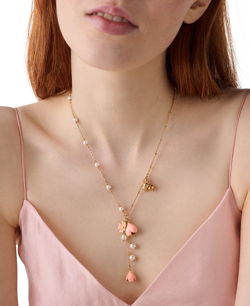 kate spade new york Golden Bloom Glass & Cubic Zirconia Y-Necklace