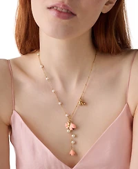 kate spade new york Golden Bloom Glass & Cubic Zirconia Y-Necklace