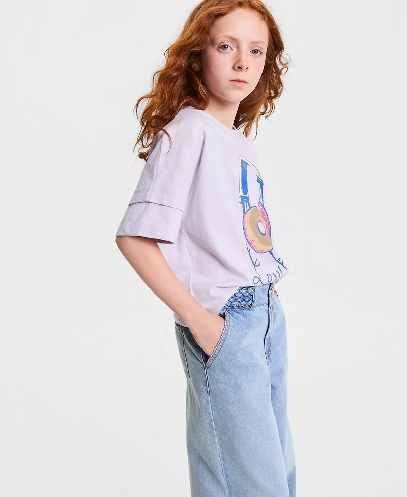 Levi's Girls' 7-16 Braided High Rise Baggy Jeans