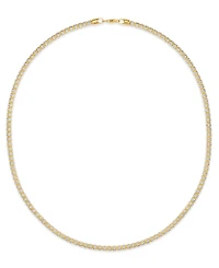 Macy's Men's Diamond-Cut Ice Chain Necklace in 14k Gold Over Sterling Silver