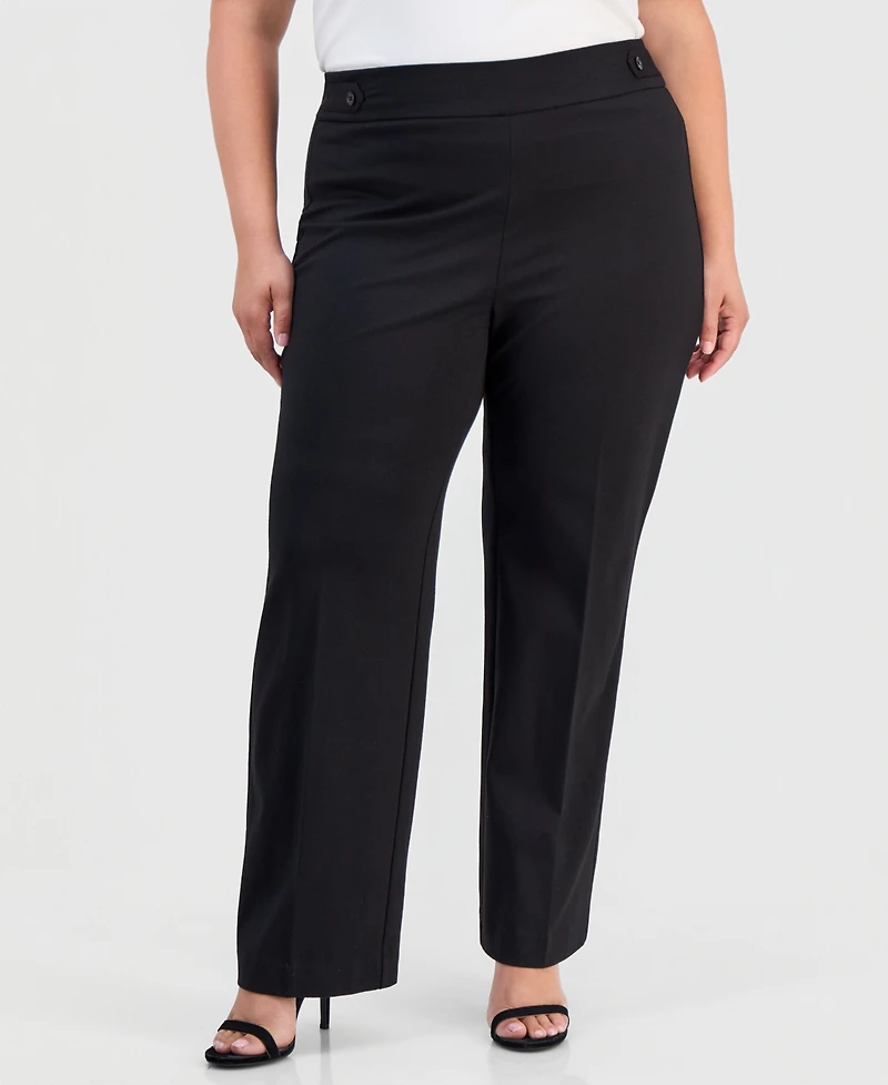 Anne Klein Essentials Women's Pull-On Side Tab Trousers