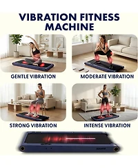 Squatz 2-in-1 Walking Pad Treadmill with Vibration Plates (SQWPVH15BL)