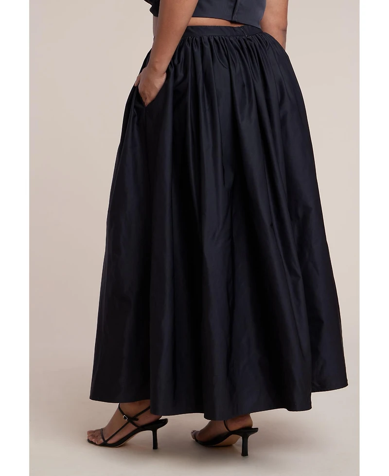 Eloquii Women's Taffeta Full Maxi Skirt