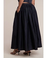 Eloquii Women's Taffeta Full Maxi Skirt
