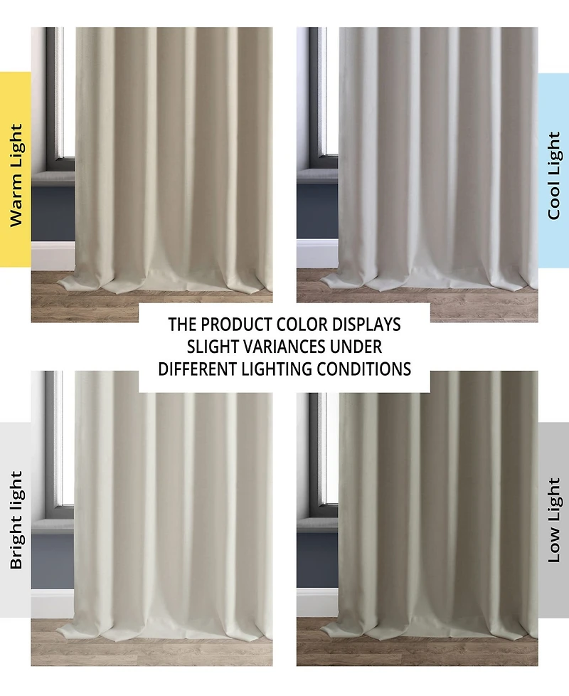 Half Price Drapes Caravan Beige Faux Linen Hotel Blackout Curtain