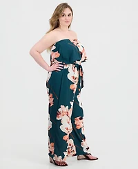 Full Circle Trends Trendy Plus Strapless Jumpsuit