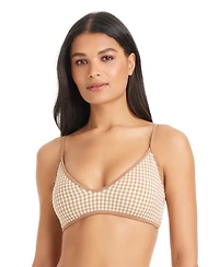 Sanctuary Women's Check Me Out Scoop Neck Bikini Top