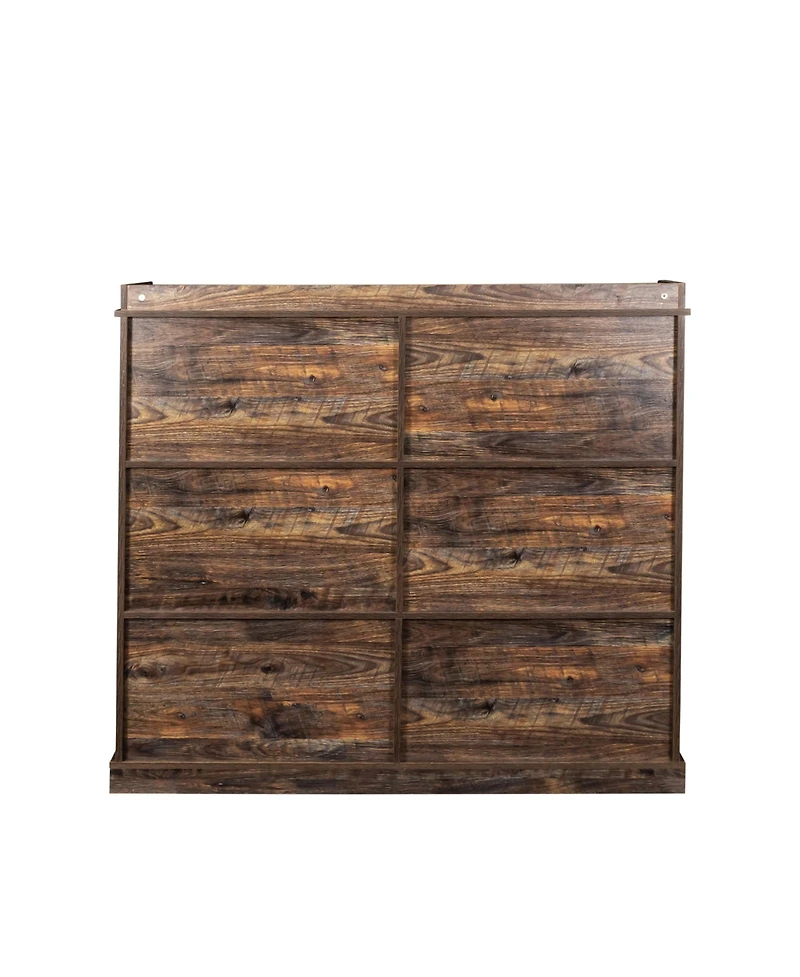 Rainsken 3-Tier Open Wood Bookshelf, 10 Cube Storage Organizer Display Cabinet, Freestanding Bookcase for Living Room, Home Office