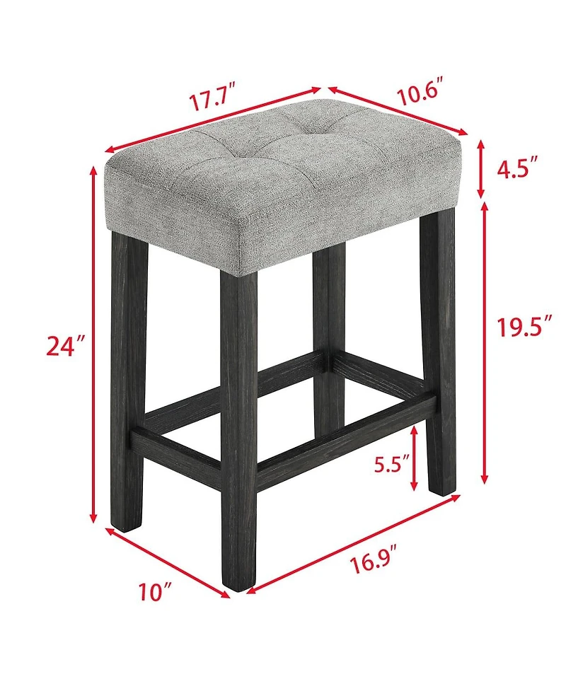 Maison Boucle 4-Piece Bar Table Set with Power Outlet, 36" Counter Table and 3 Stools