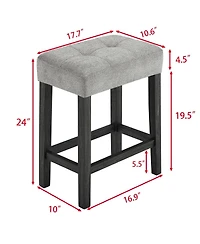 Maison Boucle 4-Piece Bar Table Set with Power Outlet, 36" Counter Table and 3 Stools