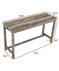 Maison Boucle 4-Piece Bar Table Set with Power Outlet, 36" Counter and 3 Stools