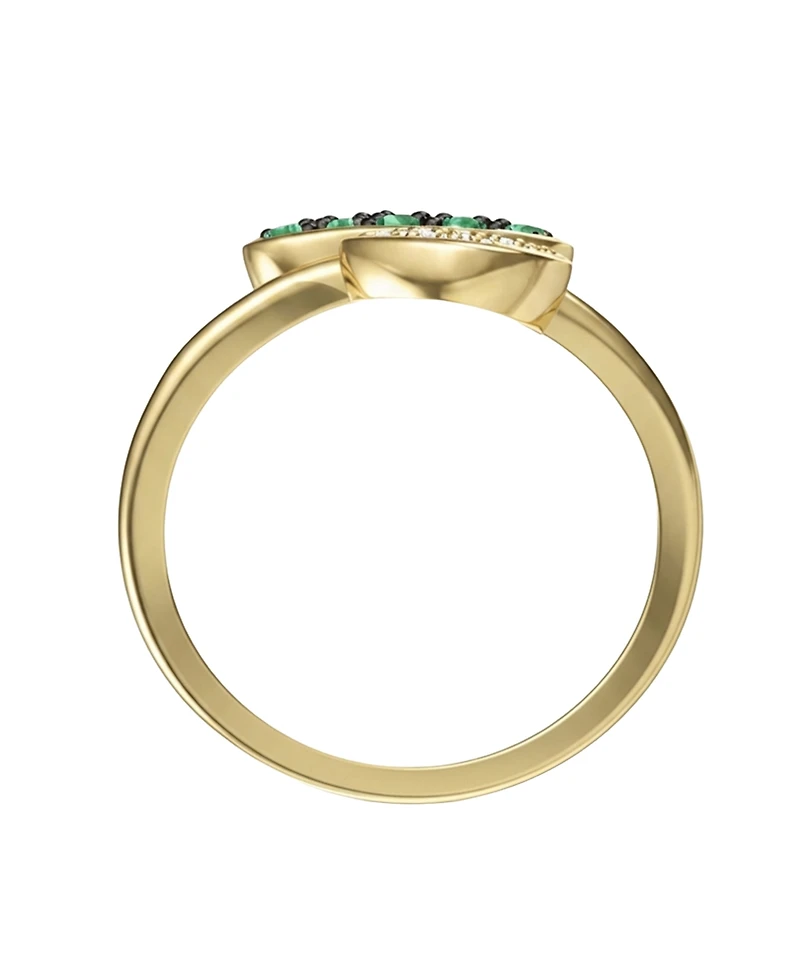 Macy's Lab Grown Ruby (3/4 ct. t.w.) & White Sapphire (1/4 Ring 14k Gold Over Sterling Silver (Also Available Emerald Sapp