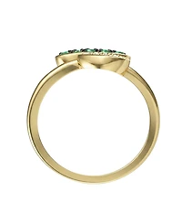 Macy's Lab Grown Ruby (3/4 ct. t.w.) & White Sapphire (1/4 Ring 14k Gold Over Sterling Silver (Also Available Emerald Sapp