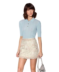 Walter Baker Women's Vallery Atlantic Tweed Mini Skirt