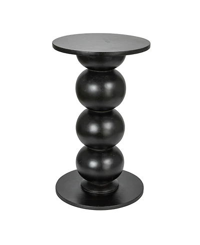 Storied Home 13" Mango Wood Round Over-sized Bubble End Table