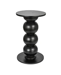 Storied Home 13" Mango Wood Round Over-sized Bubble End Table