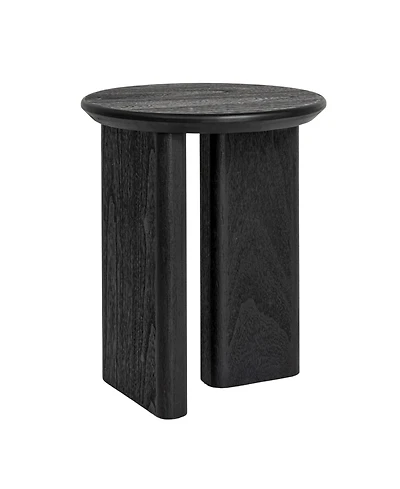 Storied Home 18" Wood Round End Table
