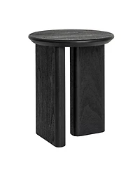 Storied Home 18" Wood Round End Table