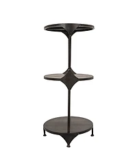 Storied Home 24" Metal Oval 3-Tier Storage Shelf