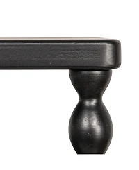 Storied Home Bobbin Leg 20" Wood Rectangle Accent Table