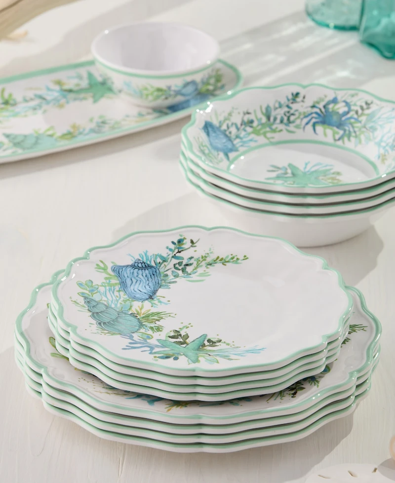 Certified International Sea Glass Melamine Salad Plate, Set of 4