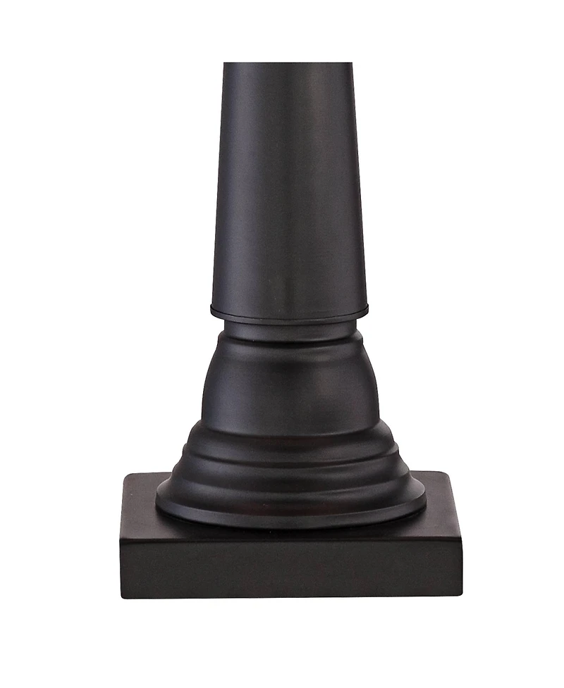 360 Lighting Dolbey 28 Tall Tapered Column Farmhouse Rustic Table Lamps Set of 2 Finish Metal Shade Bedroom