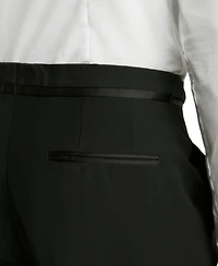 Reiss Men's Tailored-Fit Wool-Blend Tuxedo Pants