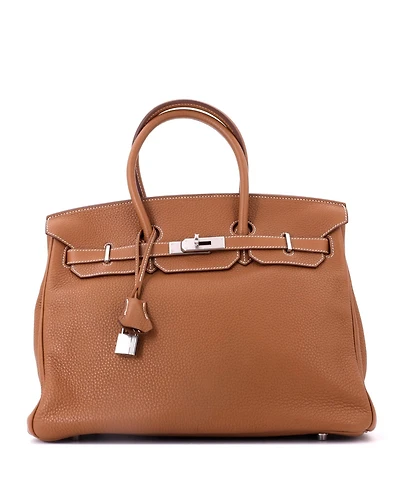 Pre-Owned Hermes Birkin Handbag Clemence with Palladium Hardware