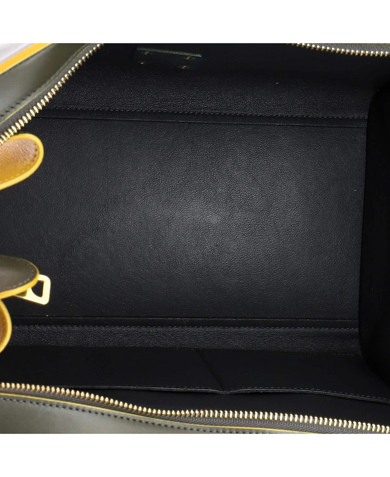 Pre-Owned Celine Small Bicolor Trapeze Bag Leather