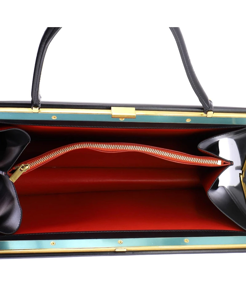 Pre-Owned Celine Medium Clasp Top Handle Bag Leather