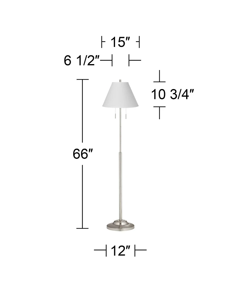 360 Lighting Abba Modern Floor Lamp Standing 66" Tall