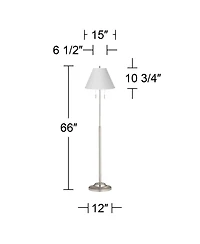 360 Lighting Abba Modern Floor Lamp Standing 66" Tall