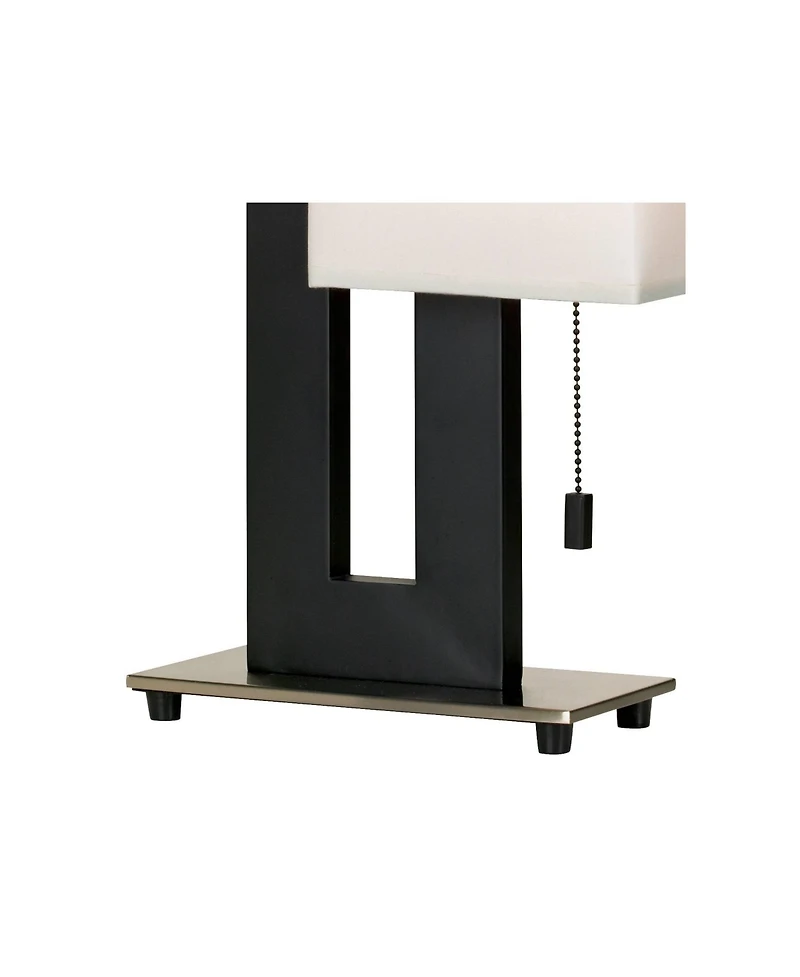 360 Lighting Floating Square Modern Accent Table Lamp High Open Rectangular Frame with Table Top Dimmer Box Shade for Living Room
