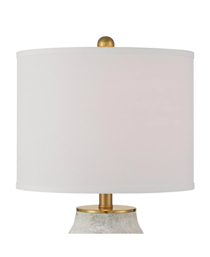 360 Lighting Holly 24 3/4" High Modern 3-Way Table Lamps Set of 2 Finish Ceramic Shade Living Room Bedroom Bedside