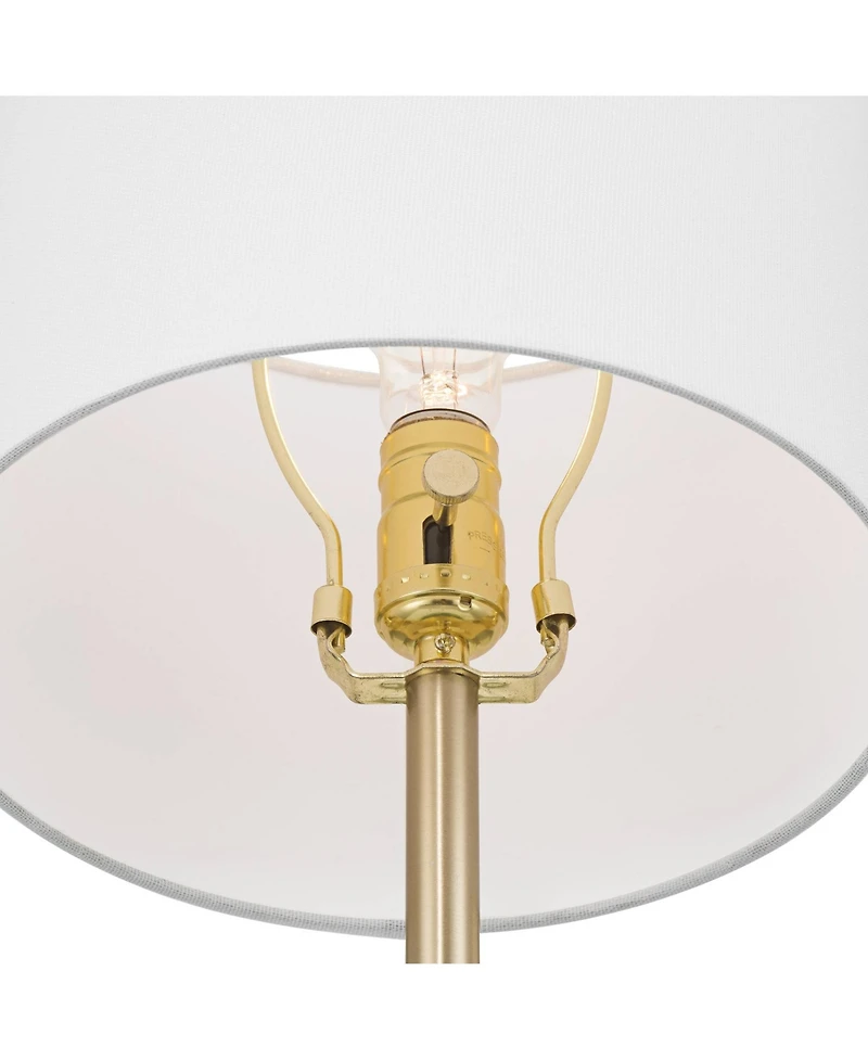 360 Lighting Maris 20" High Glass and Satin Brass Table Lamp Set with Dimmer
