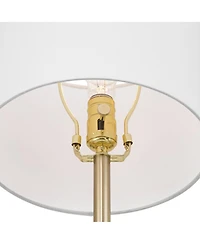 360 Lighting Maris 20" High Glass and Satin Brass Table Lamp Set with Dimmer