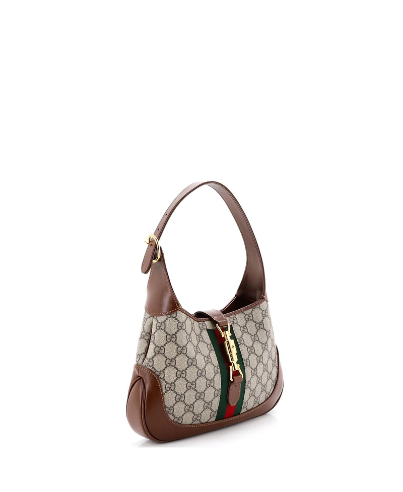 Pre-Owned Gucci Small Jackie 1961 Hobo Gg Coated Canvas