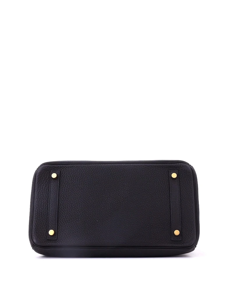 Pre-Owned HERMES Birkin 30 Handbag Black Togo with Gold Hardware