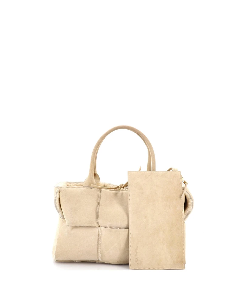 Pre-Owned Bottega Veneta Small Arco Tote Suede and Shearling