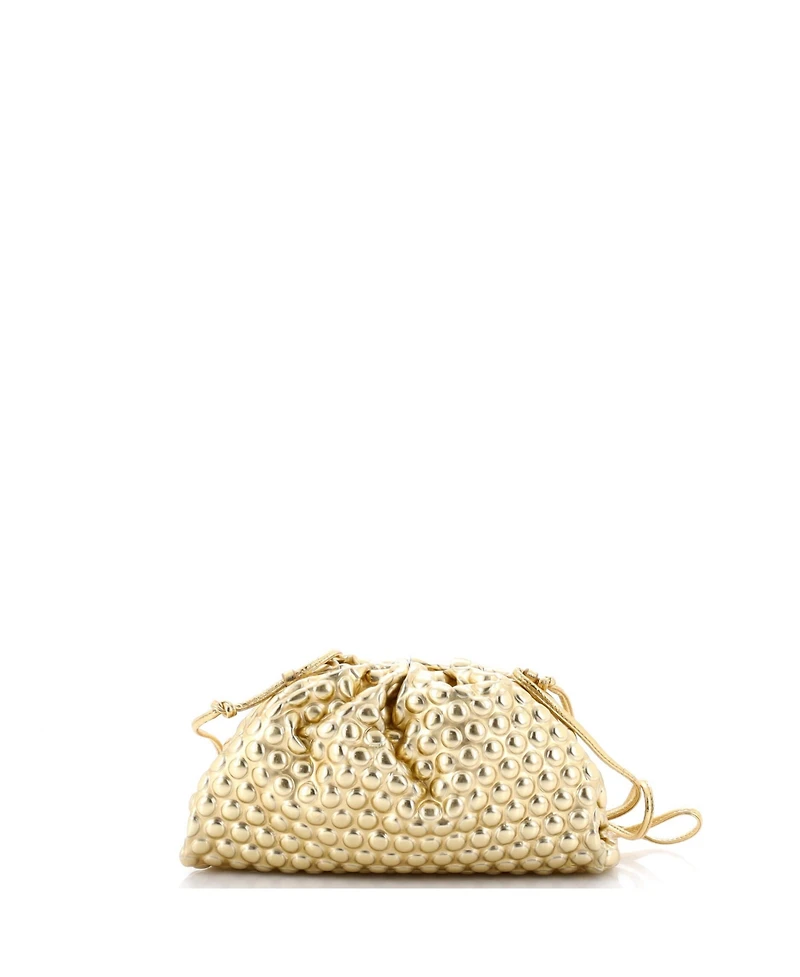 Pre-Owned Bottega Veneta Mini The Pouch Bubble Wrap Textured Leather
