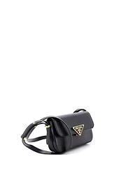 Pre-Owned Prada East West Embleme Triangle Logo Flap Bag Soft Calfskin