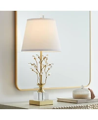 Vienna Full Spectrum Moritz 21 1/2" High Branch Small Traditional Accent Table Lamp Metal Crystal Single Living Room